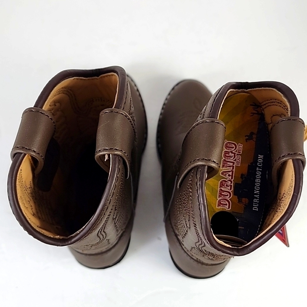 NWT Durango Boy's Brown Cowboy Boots, size 10D - Picture 8 of 10